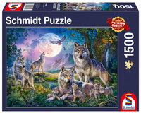 Puzzle 1500 elementów Rodzina wilków