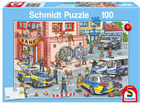 Puzzle 100 elementów Policyjna akcja